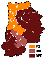 Les 9 circonscriptions