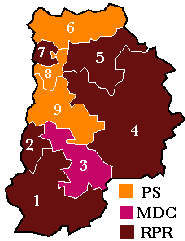 Les 9 circonscriptions