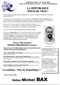 Michel Bax : Initiative rpublicaine